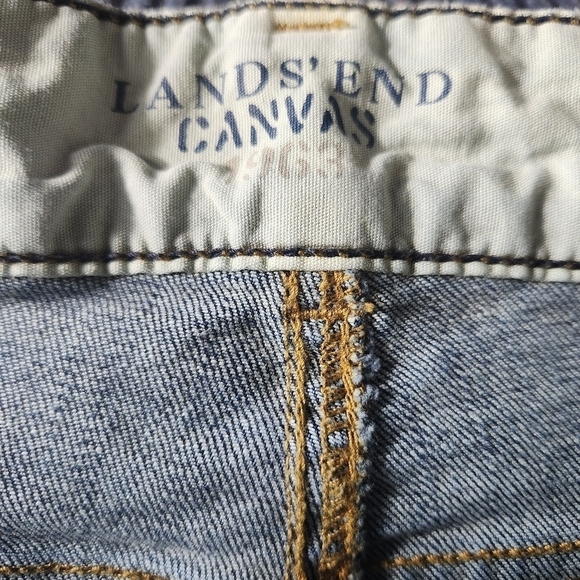 Lands End Womens Fit & Flare Medium Wash Blue Jeans-Size 16/33 - Picture 9 of 14